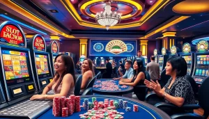 Experience thrilling Slot Gacor Hari ini moments at the casino with vibrant machines and winning players.