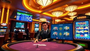 Play poker and slots at VN88's luxurious casino environment.