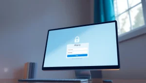 Atera login interface showcasing secure access features for user authentication and safety.