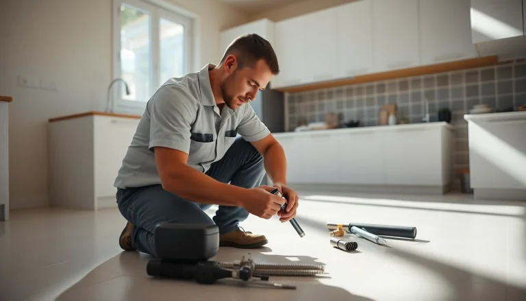Diagnosing plumbing issues at https://speedyservicestoday.com.au with an experienced plumber in action.