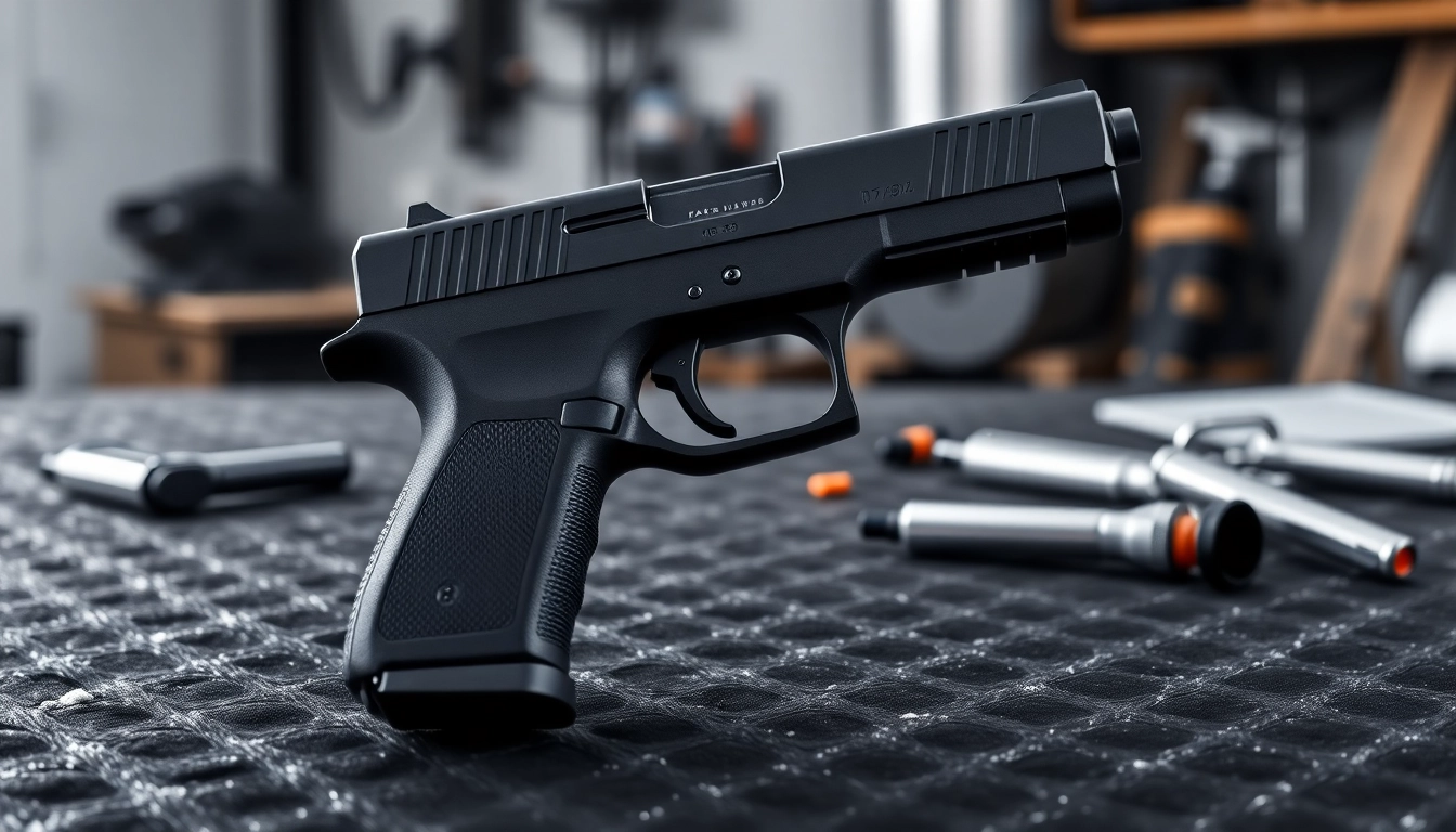 Showcase polymer-80 handgun focusing on its detailed frame and design elements.