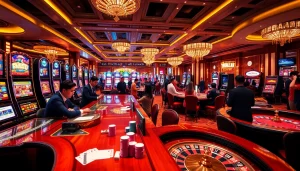 Experience thrilling gaming at THABET with vibrant casino tables and exciting slot machines.