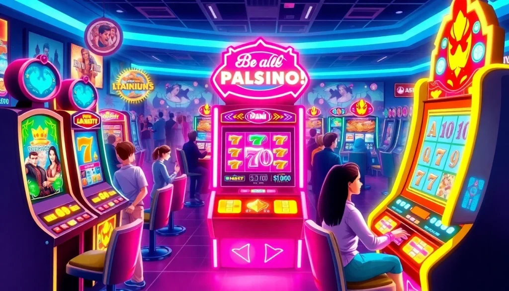 Nikmati petanitoto dengan slot machine yang cerah dan pemain yang bersenang-senang.