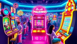 Nikmati petanitoto dengan slot machine yang cerah dan pemain yang bersenang-senang.