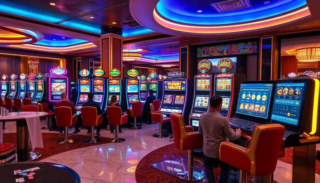 Experience the thrill of 온라인슬롯 gaming with exciting machines and vibrant casino ambiance.
