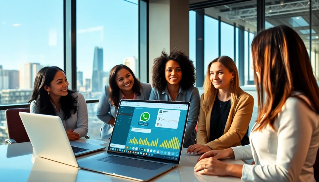 Understanding What is a CRM for WhatsApp through a diverse team working on a digital interface.