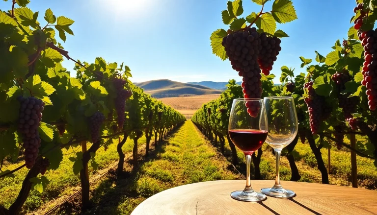 Visit Clarksburg wineries to enjoy a delightful wine tasting experience among lush vineyards.