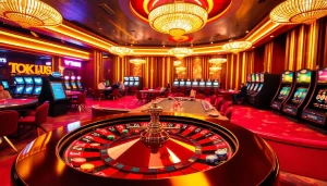 Experience vibrant gambling excitement at MM88 Tokyo with dazzling tables and slot machines.