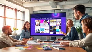 Showcasing fort myers web design professionals collaborating in a bright studio environment.