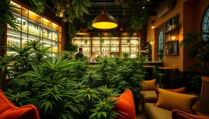 Experience the welcoming atmosphere of cannabis club madrid with a cozy lounge and vibrant decor.