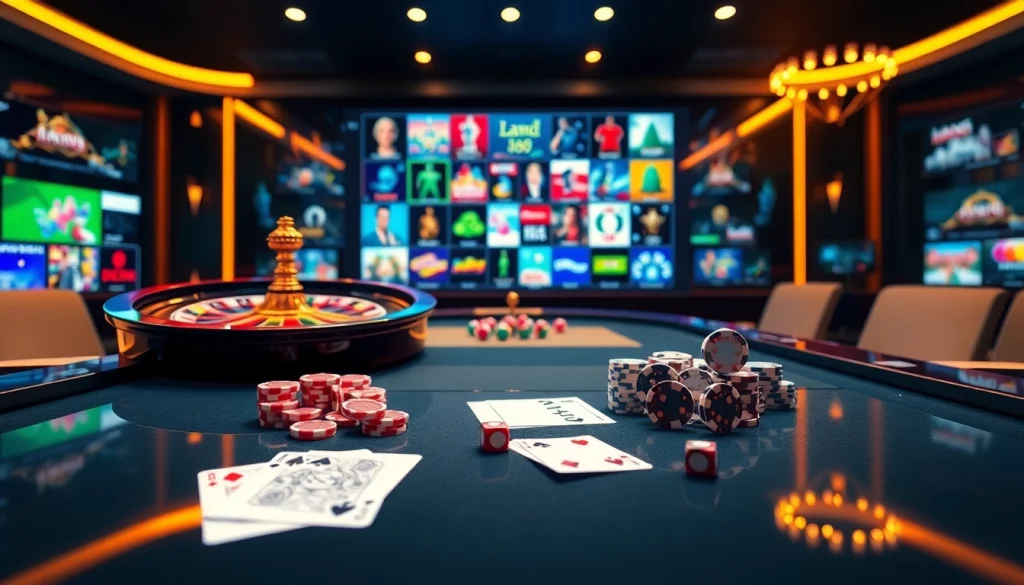 Engaging casino scene showcasing Jeetbuzz Bangladesh with poker chips and a roulette wheel.