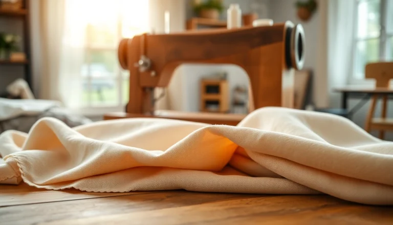Katoen producten mooi gepresenteerd met verschillende texturen op een tafel.