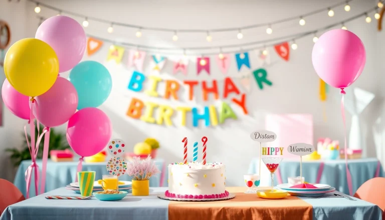 Celebrate a Customizable birthday party with personalized decorations and vibrant atmosphere.
