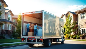 Reliable moving companies calgary providing efficient packing services in a vibrant neighborhood.