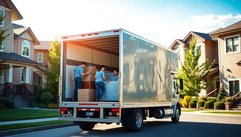 Reliable moving companies calgary providing efficient packing services in a vibrant neighborhood.