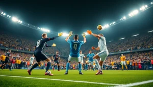 Watch thrilling soccer match actions featuring goalkeepers saving scores reflecting ผลบอลวันนี้.