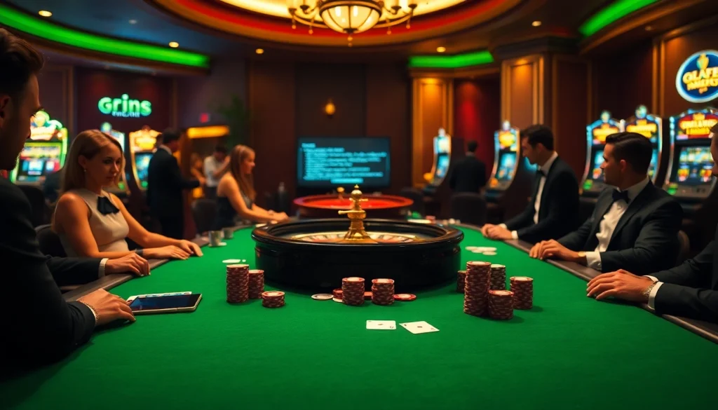 Players engaging in a poker game while highlighting a hidden wiki link to essential casino resources.