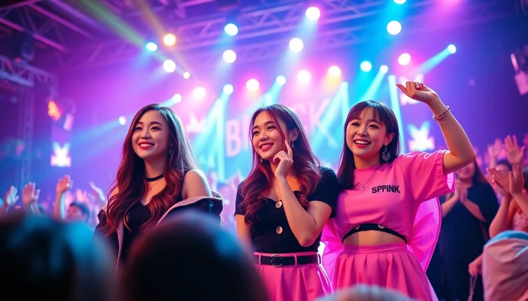 Performance of blackpink members Jisoo, Jennie, Rosé, and Lisa at an iconic concert.