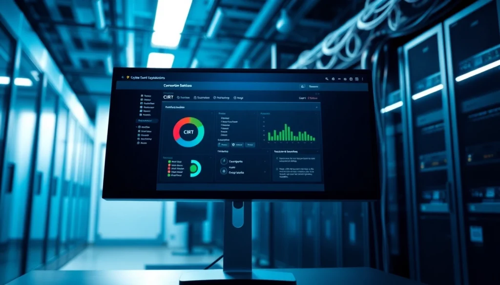 Cirt dashboard displayed on a computer screen in a professional cybersecurity office.