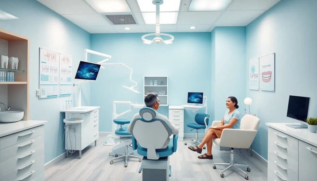 スマイルモア矯正 口コミ in a modern dental clinic setting with patient consultation.