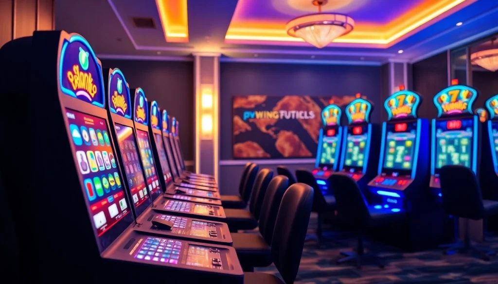 Menggambarkan suasana gaming online slot depo 1k yang berenergi dan menawan.