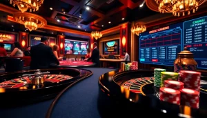 Experience excitement at https://rr88.navy/ with a vibrant casino scene featuring roulette and blackjack.