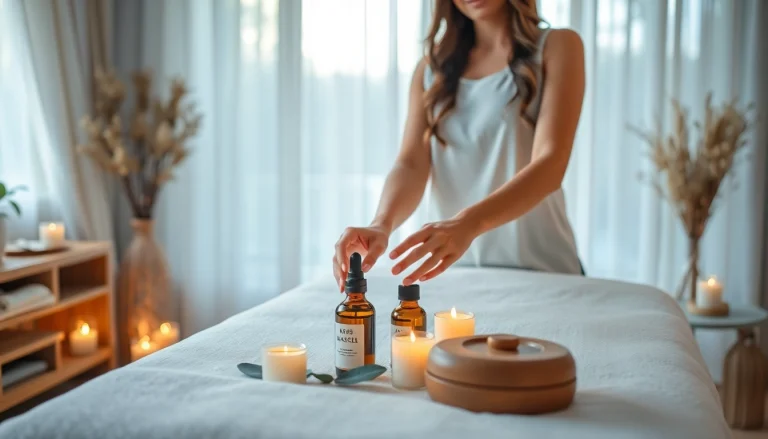 출장안마 service with a beautiful therapist in a serene home setting, ready to provide relaxation.