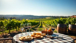 Sip fine wines at a picturesque Winery Sacramento, featuring lush vineyards and inviting outdoor settings.