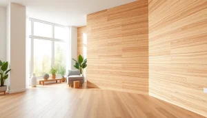 Apply stylish wall planks in a modern home interior with natural light and warm textures.