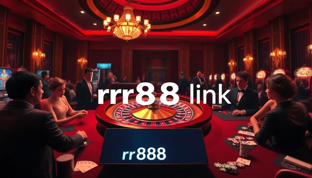 Experience thrilling gaming moments with RR88 link in a luxurious casino atmosphere.