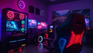 megagame.llc/ ชุดเกมมิ่งที่มีคอมพิวเตอร์ที่ทันสมัยและแสง RGB ที่สว่างไสว