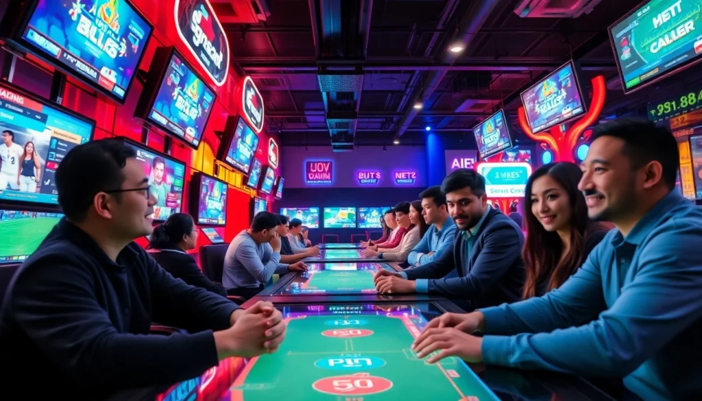 Engaged players enjoying the BJ38 online gaming experience with vibrant visuals and exciting gameplay.