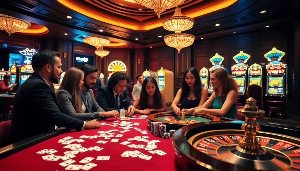 Tham gia các trò chơi casino thú vị với LUCK8 và LUCKY8, máy đánh bạc đầy màu sắc và bàn poker nhộn nhịp.