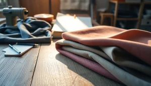 Punta di roma stof swatches showcasing vibrant patterns and textures on a wooden table.