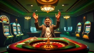 Experience the thrilling atmosphere of online gambling at trang chủ tobet88 with vibrant casino elements.