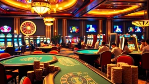 Players enjoying high-stakes poker and slot games while exploring the hidden wiki website for secure links.