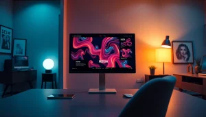 Innovative workspace with an NSFW AI art generator on display