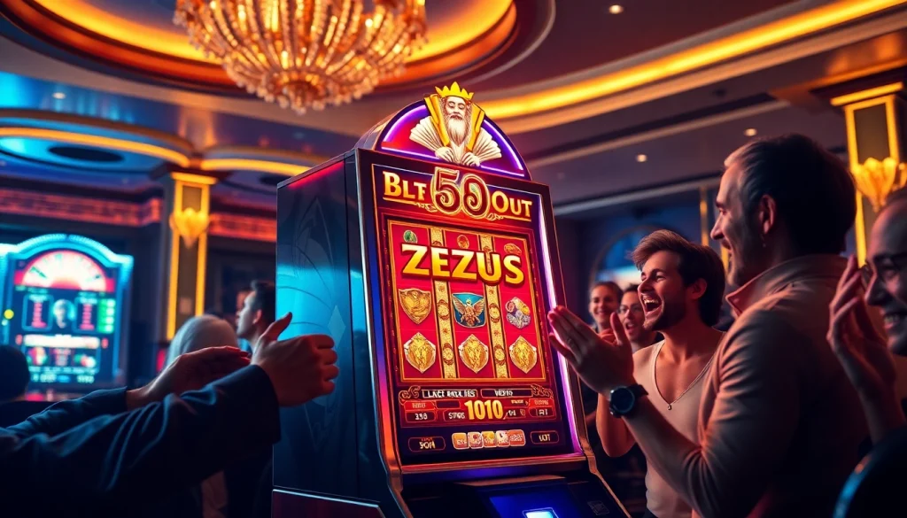 Rasakan sensasi kemenangan besar pada mesin slot Zeus dalam suasana kasino mewah.