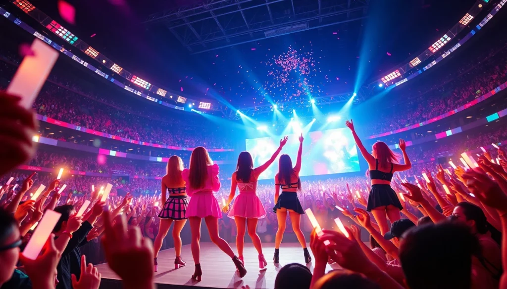 Engaging BLACKPINK news coverage showcasing concert excitement and fan interaction.