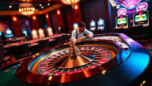 Experience excitement at https://ok88.tech/ with players enjoying thrilling casino games and vibrant roulette.