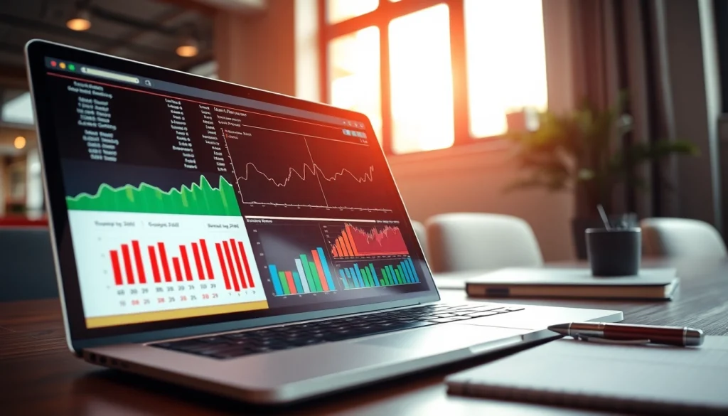Analyze SEO meta tags effectiveness in a modern office setting with graphs.