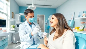 Expert orthodontist near me providing treatment in a bright dental clinic.