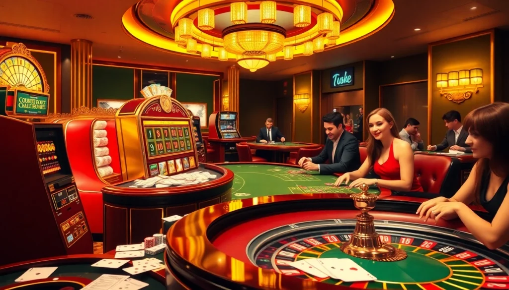 Vivez l'excitation du meilleur casino en ligne avec des jeux vibrants et des éléments de jeu luxueux.