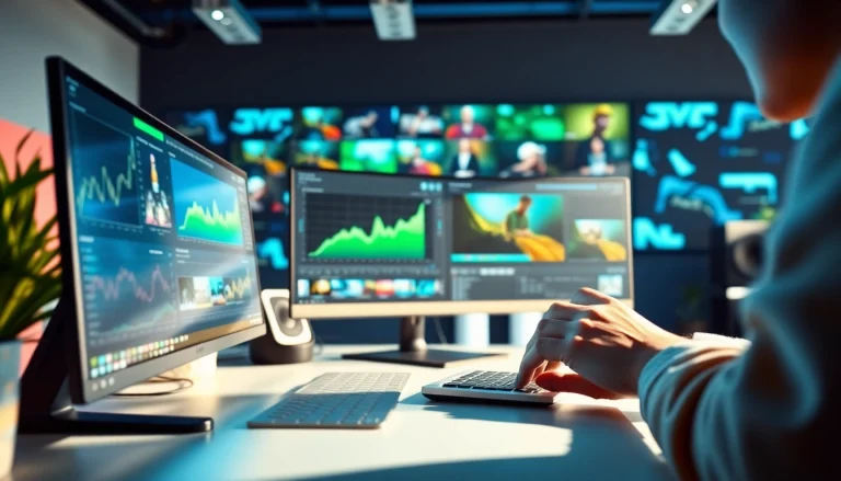 Klynt user engaging with a modern digital media interface for creative projects.